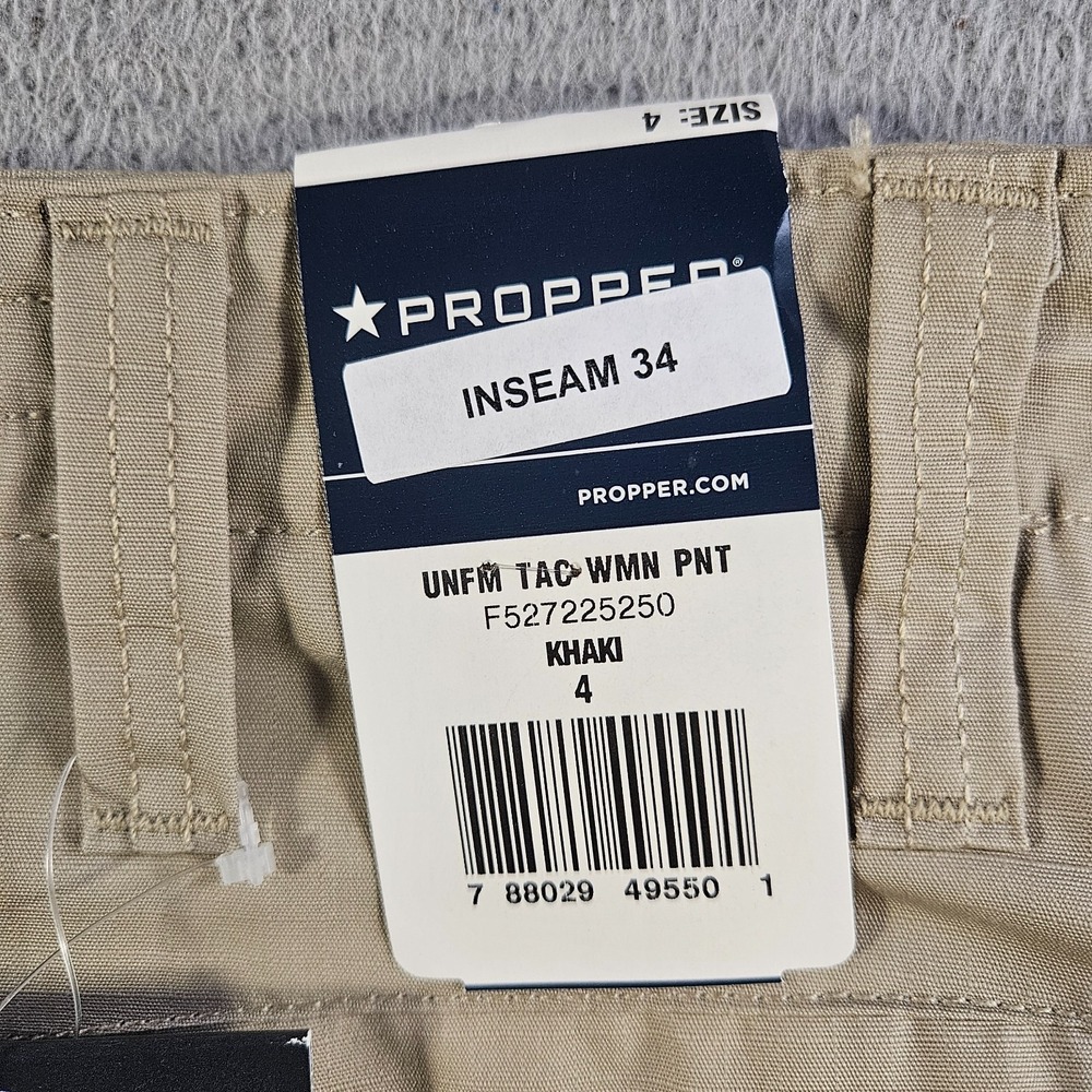 NEW Propper Tactical Uniform Pants Women Khaki Size 4 Inseam 34